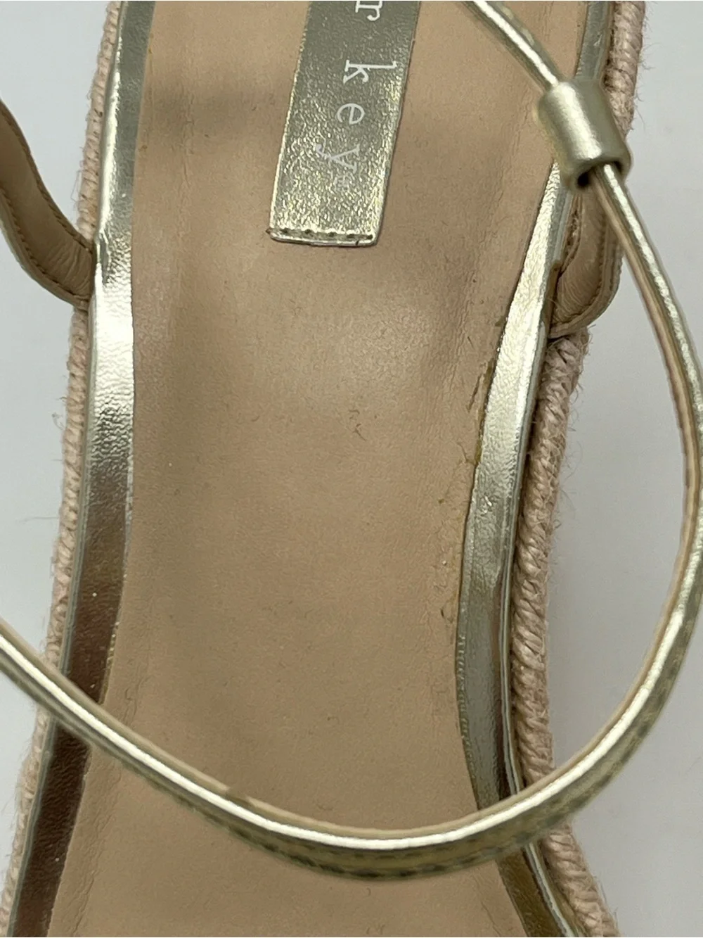 Copper Key Espadrille Wedge Sandals Size 9.5 Pastel Chevron Platform Heels Boho